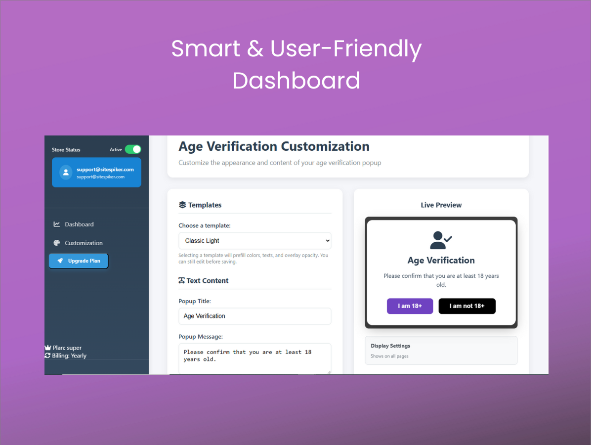 Security configuration for right-click protection